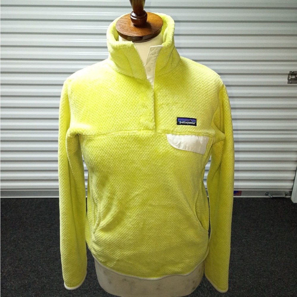 Patagonia Neon Yellow Quarter-Zip Fleece Pullover